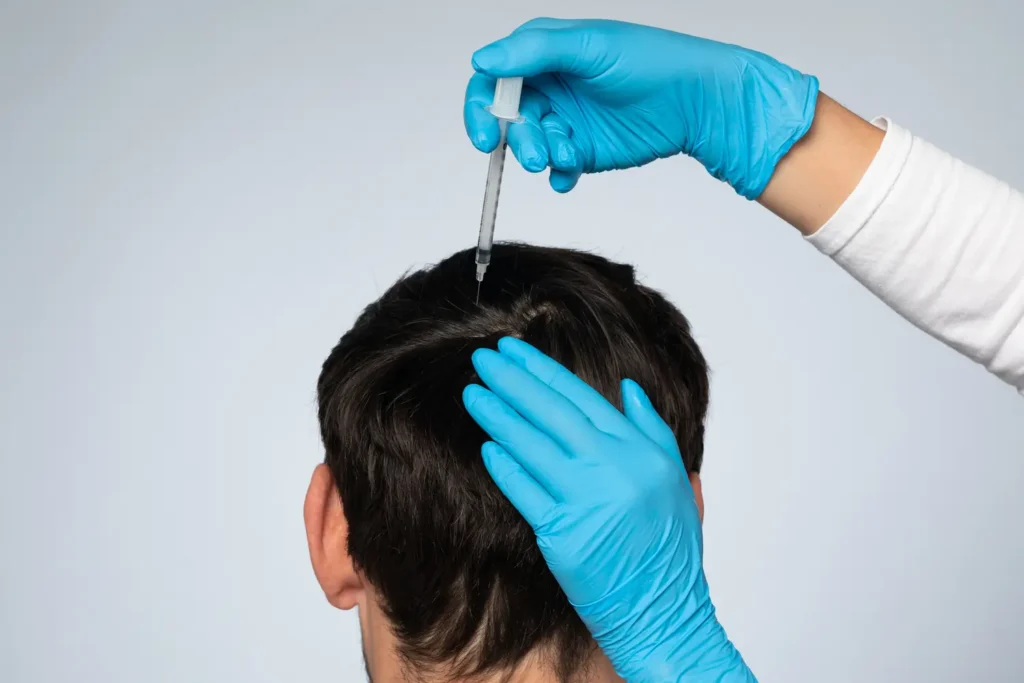 Consulta médica sobre tratamiento capilar alopecia con corticoides